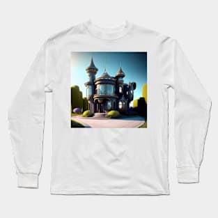 Parnassus Futuristic Victorian Art Nouveau House Long Sleeve T-Shirt